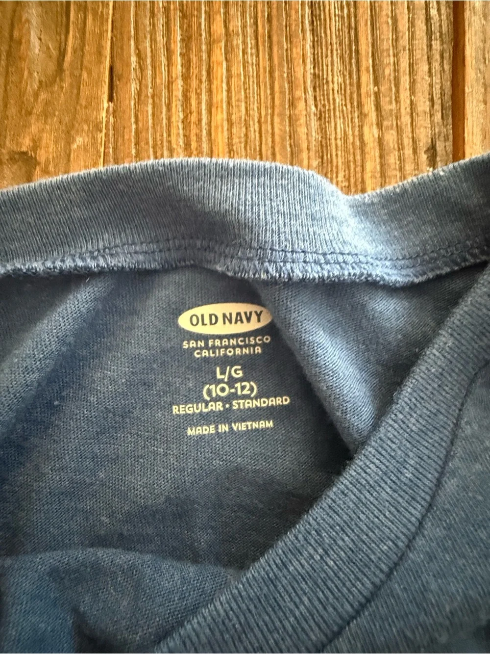 Old Navy Blue Long-Sleeve Graphic Tee with Snowman 